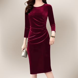 Elvira™ | Vestido de Terciopelo Ajustado