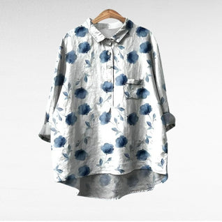 Camille | Blusa de lino elegante para verano