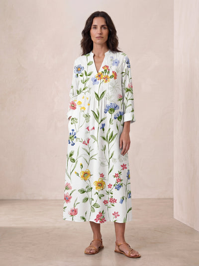 Vestido de verano estampado favorecedor