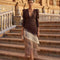 Vestido Flecos Salvia