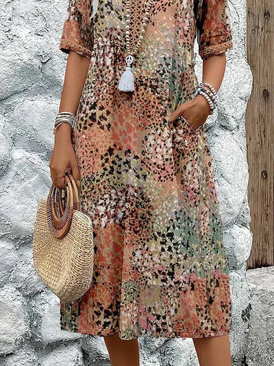 Camille | Vestido de flores brillantes