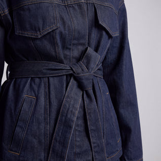 Conjunto Denim Cinturón Wide Leg